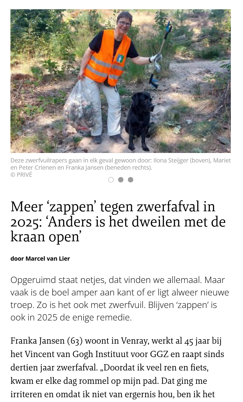 meer zappen tegen zwerfafval in 2025